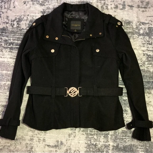 Vintage Rocawear Belted Wool Pea Coat - Picture 2 of 12